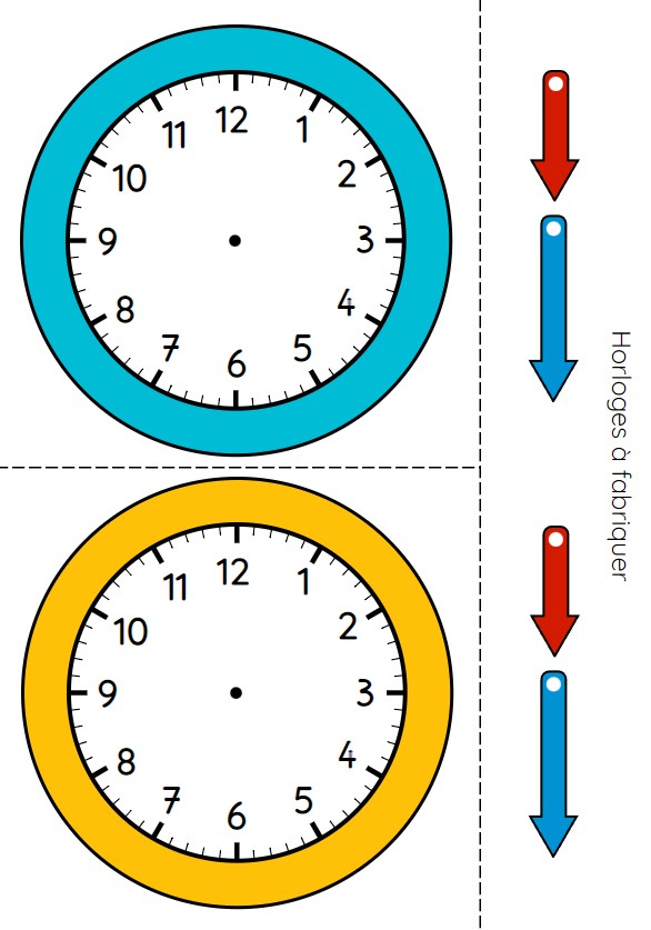 Grande horloge à imprimer – Creadoc For School – Un outil et des ressources  pour les enseignants et les élèves du primaire